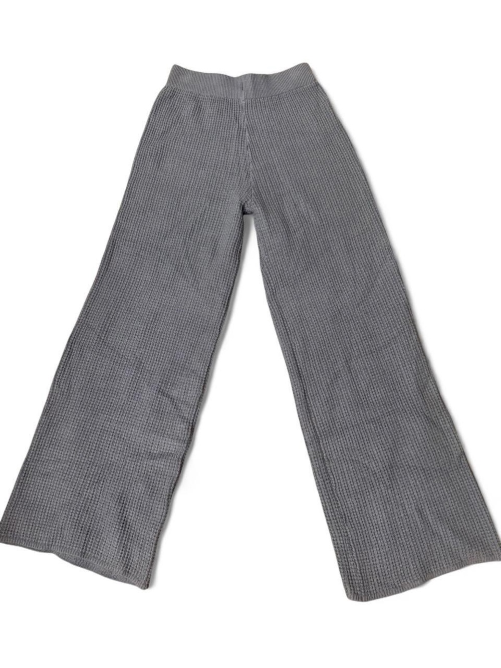 Wide Leg Knit Pants - Blue
